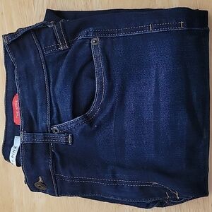 Celebrity Pink Dark Blue Skinny Jeans with Frayed Ankles